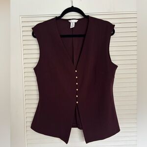 H&M Brown Sleeveless Blouse